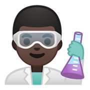 👨🏿‍🔬 Emoji Científico: Tono De Piel Oscuro en Google Android 10.0 March 2020 Feature Drop.