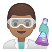 👨🏽‍🔬 Emoji Cientista Homem: Pele Morena na Google Android 10.0 March 2020 Feature Drop.