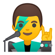 Emoji 👨‍🎤 Cantante Uomo su Google Android 10.0 March 2020 Feature Drop.
