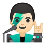 👨🏻‍🎤 Emoji Cantante Hombre: Tono De Piel Claro en Google Android 10.0 March 2020 Feature Drop.