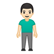 🧍🏻‍♂️ Emoji stehender Mann: helle Hautfarbe Google Android 10.0 March 2020 Feature Drop.