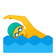 Emoji 🏊‍♂️ Nuotatore su Google Android 10.0 March 2020 Feature Drop.
