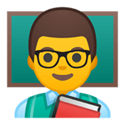 Emoji 👨‍🏫 Professore su Google Android 10.0 March 2020 Feature Drop.