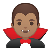 🧛🏽‍♂️ Emoji männlicher Vampir: mittlere Hautfarbe Google Android 10.0 March 2020 Feature Drop.