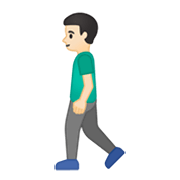 🚶🏻‍♂️ Emoji Hombre Caminando: Tono De Piel Claro en Google Android 10.0 March 2020 Feature Drop.