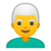 👨‍🦳 Emoji Hombre: Pelo Blanco en Google Android 10.0 March 2020 Feature Drop.