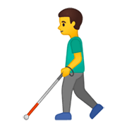 👨‍🦯 Emoji Hombre Con Bastón en Google Android 10.0 March 2020 Feature Drop.