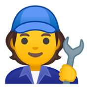 🧑‍🔧 Emoji Mechaniker(in) Google Android 10.0 March 2020 Feature Drop.