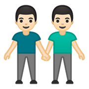 Émoji 👬🏻 Deux Hommes Se Tenant La Main : Peau Claire sur Google Android 10.0 March 2020 Feature Drop.