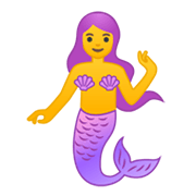Emoji 🧜‍♀️ Sirena Donna su Google Android 10.0 March 2020 Feature Drop.