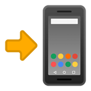 📲 Emoji Mobiltelefon mit Pfeil Google Android 10.0 March 2020 Feature Drop.