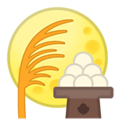 Emoji 🎑 Contemplazione Della Luna su Google Android 10.0 March 2020 Feature Drop.