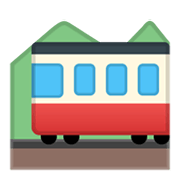 Emoji 🚞 Ferrovia Di Montagna su Google Android 10.0 March 2020 Feature Drop.