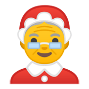 Emoji 🤶 Mamma Natale su Google Android 10.0 March 2020 Feature Drop.