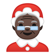 🤶🏿 Emoji Weihnachtsfrau: dunkle Hautfarbe Google Android 10.0 March 2020 Feature Drop.
