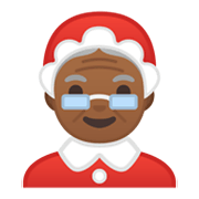 Emoji 🤶🏾 Mamma Natale: Carnagione Abbastanza Scura su Google Android 10.0 March 2020 Feature Drop.