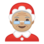 Emoji 🤶🏼 Mamma Natale: Carnagione Abbastanza Chiara su Google Android 10.0 March 2020 Feature Drop.