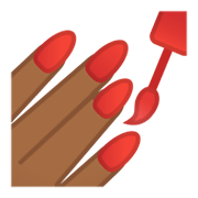 Emoji 💅🏾 Smalto Per Unghie: Carnagione Abbastanza Scura su Google Android 10.0 March 2020 Feature Drop.