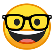 Emoji 🤓 Faccina Nerd su Google Android 10.0 March 2020 Feature Drop.
