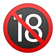 Emoji 🔞 Simbolo Di Divieto Ai Minorenni su Google Android 10.0 March 2020 Feature Drop.