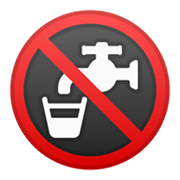 Emoji 🚱 Simbolo Di Acqua Non Potabile su Google Android 10.0 March 2020 Feature Drop.