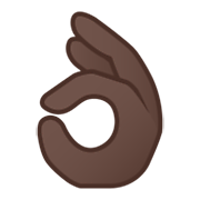 Emoji 👌🏿 Mano Che Fa OK: Carnagione Scura su Google Android 10.0 March 2020 Feature Drop.