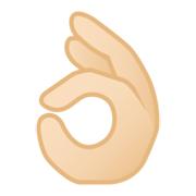 Emoji 👌🏻 Mano Che Fa OK: Carnagione Chiara su Google Android 10.0 March 2020 Feature Drop.