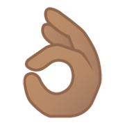 Emoji 👌🏽 Mano Che Fa OK: Carnagione Olivastra su Google Android 10.0 March 2020 Feature Drop.