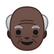 Emoji 👴🏿 Uomo Anziano: Carnagione Scura su Google Android 10.0 March 2020 Feature Drop.