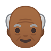 👴🏾 Emoji Homem Idoso: Pele Morena Escura na Google Android 10.0 March 2020 Feature Drop.