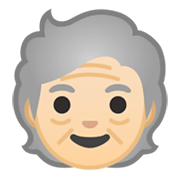 Emoji 🧓🏻 Adulto Anziano: Carnagione Chiara su Google Android 10.0 March 2020 Feature Drop.