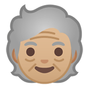 Emoji 🧓🏼 Adulto Anziano: Carnagione Abbastanza Chiara su Google Android 10.0 March 2020 Feature Drop.