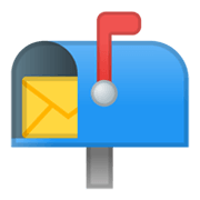 Emoji 📬 Cassetta Postale Aperta Bandierina Alzata su Google Android 10.0 March 2020 Feature Drop.