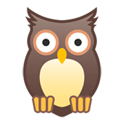 Emoji 🦉 Gufo su Google Android 10.0 March 2020 Feature Drop.