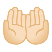 🤲🏻 Emoji Palmas Unidas Para Cima: Pele Clara na Google Android 10.0 March 2020 Feature Drop.