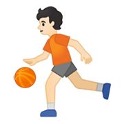 ⛹🏻 Emoji Person mit Ball: helle Hautfarbe Google Android 10.0 March 2020 Feature Drop.