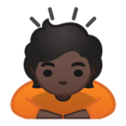 Emoji 🙇🏿 Persona Che Fa Un Inchino Profondo: Carnagione Scura su Google Android 10.0 March 2020 Feature Drop.