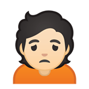 🙍🏻 Emoji Persona Frunciendo El Ceño: Tono De Piel Claro en Google Android 10.0 March 2020 Feature Drop.