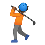 🏌🏾 Emoji Golfista: Tono De Piel Oscuro Medio en Google Android 10.0 March 2020 Feature Drop.