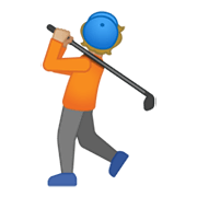 Emoji 🏌🏼 Persona Che Gioca A Golf: Carnagione Abbastanza Chiara su Google Android 10.0 March 2020 Feature Drop.