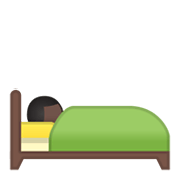 🛌🏿 Emoji im Bett liegende Person: dunkle Hautfarbe Google Android 10.0 March 2020 Feature Drop.