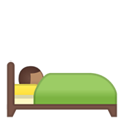 Emoji 🛌🏽 Persona A Letto: Carnagione Olivastra su Google Android 10.0 March 2020 Feature Drop.