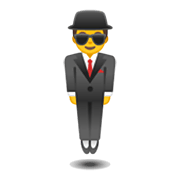 Emoji 🕴️ Uomo Con Completo Che Levita su Google Android 10.0 March 2020 Feature Drop.