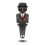 🕴🏿 Emoji schwebender Mann im Anzug: dunkle Hautfarbe Google Android 10.0 March 2020 Feature Drop.