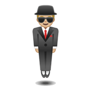 Emoji 🕴🏼 Uomo Con Completo Che Levita: Carnagione Abbastanza Chiara su Google Android 10.0 March 2020 Feature Drop.