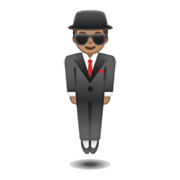 🕴🏽 Emoji schwebender Mann im Anzug: mittlere Hautfarbe Google Android 10.0 March 2020 Feature Drop.