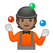 Emoji 🤹🏽 Persona Che Fa Giocoleria: Carnagione Olivastra su Google Android 10.0 March 2020 Feature Drop.