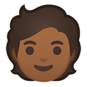 Emoji 🧑🏾 Persona: Carnagione Abbastanza Scura su Google Android 10.0 March 2020 Feature Drop.