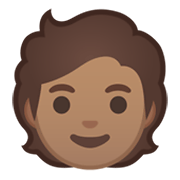 🧑🏽 Emoji Erwachsener: mittlere Hautfarbe Google Android 10.0 March 2020 Feature Drop.