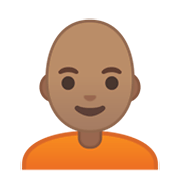 Emoji 🧑🏽‍🦲 Persona: Carnagione Olivastra E Calvo su Google Android 10.0 March 2020 Feature Drop.